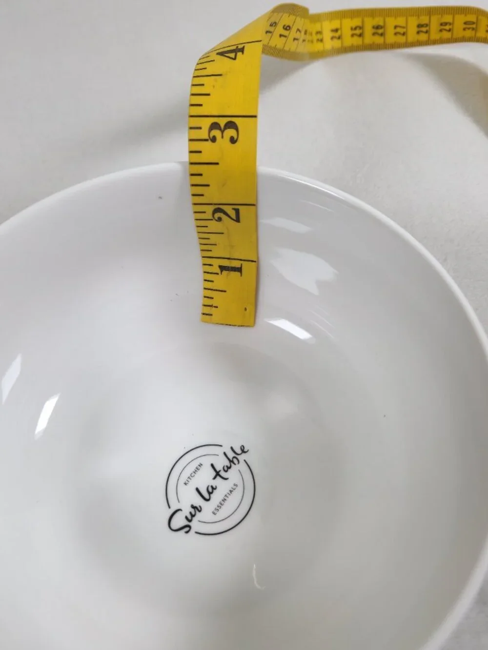 SUR LA TABLE Cereal Dessert Bowls 5.5 in White Fine Ceramic Set Of 4 NEW in Box